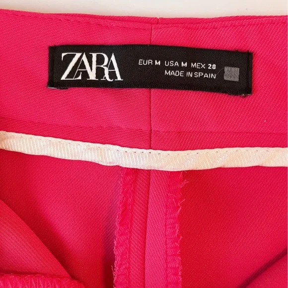 🏷️Zara Fuschia Pink Wide Leg Trouser Pants High Rise Office Siren menswear - Picture 8 of 16